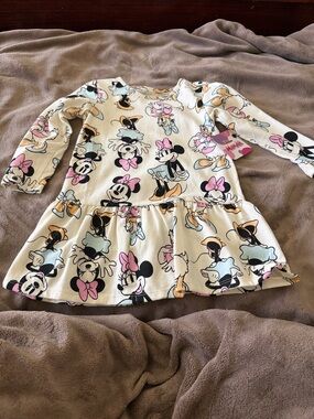 chinese dress ladies Disney Mickey and Friends Toddler Girl Minnie Mouse Ruffle Dress Pink, Pink / 4-5 Years main image 1